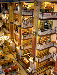 Photo of the Alcoves and Tiers of the State Law Library of Iowa